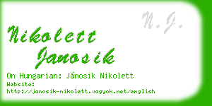 nikolett janosik business card